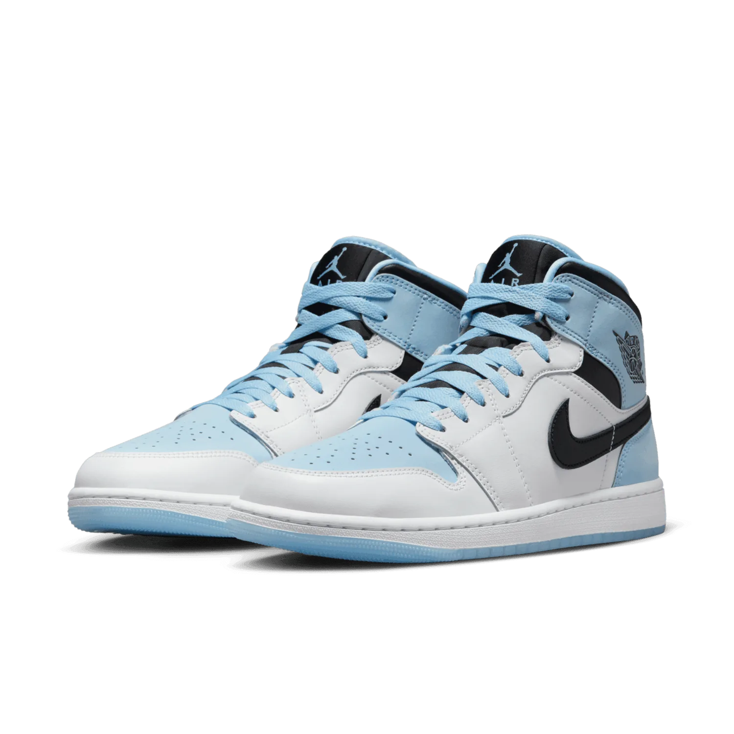 Air Jordan 1 Mid SE White Ice Blue Black image 4