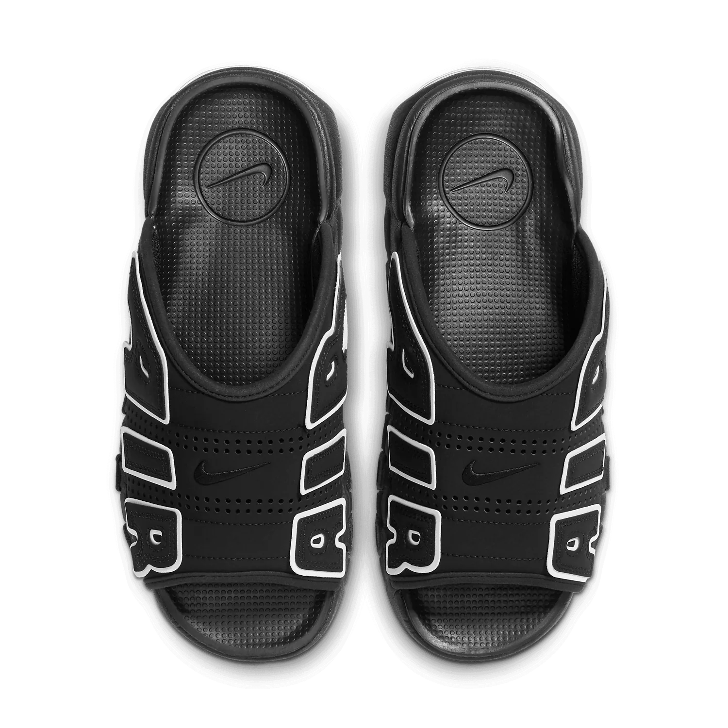 Nike Air More Uptempo Slide Black White image 5