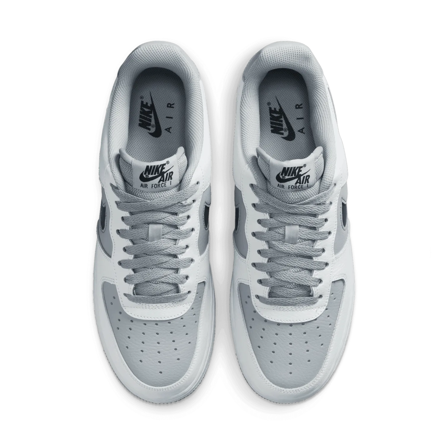 Nike Air Force 1 Low Cut-Out White Grey Black Swoosh image 3