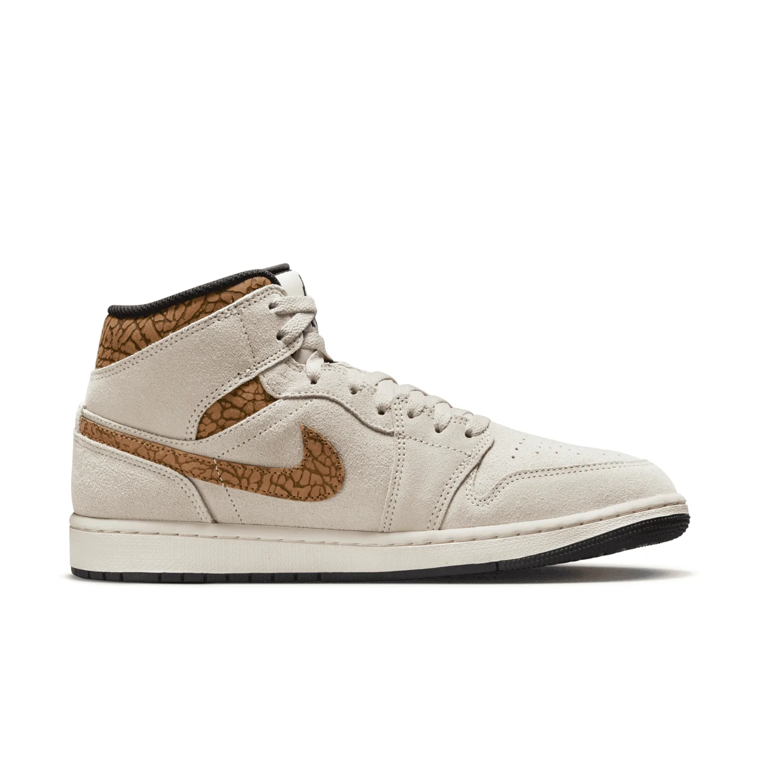 Air Jordan 1 Mid SE Elephant Print Light Orewood Brown image 3