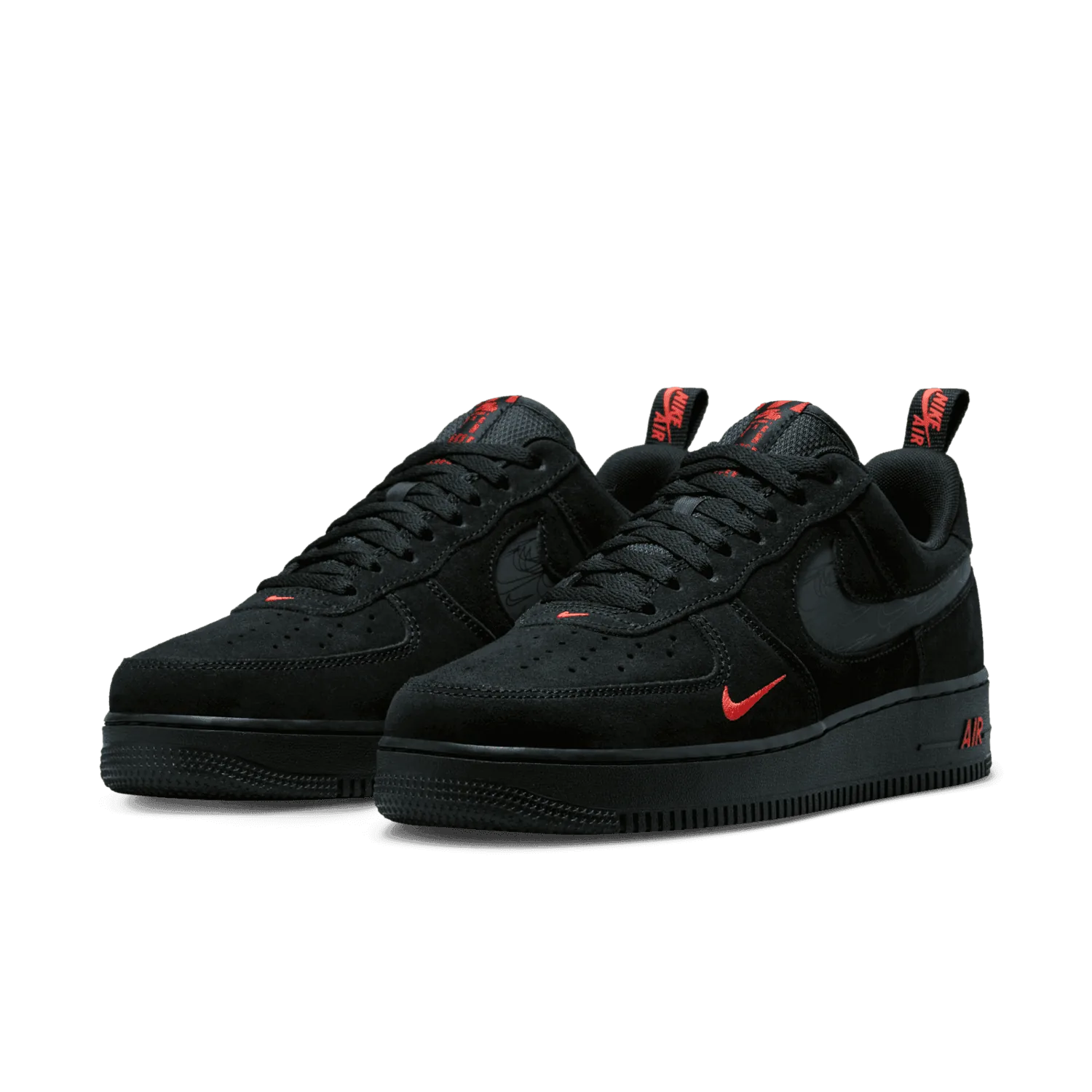 Nike Air Force 1 Low Multi-Swoosh Black Orange image 4