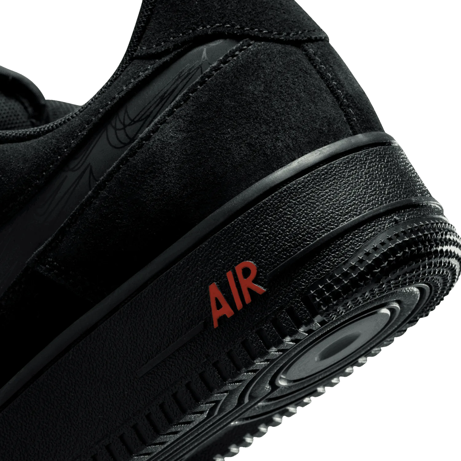 Nike Air Force 1 Low Multi-Swoosh Black Orange image 7