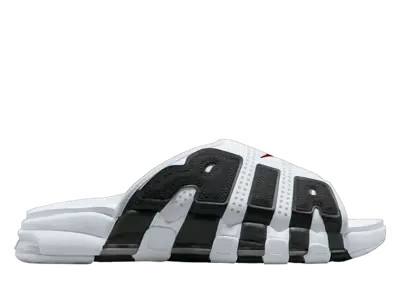 Nike Air More Uptempo Slide White Varsity Red Black