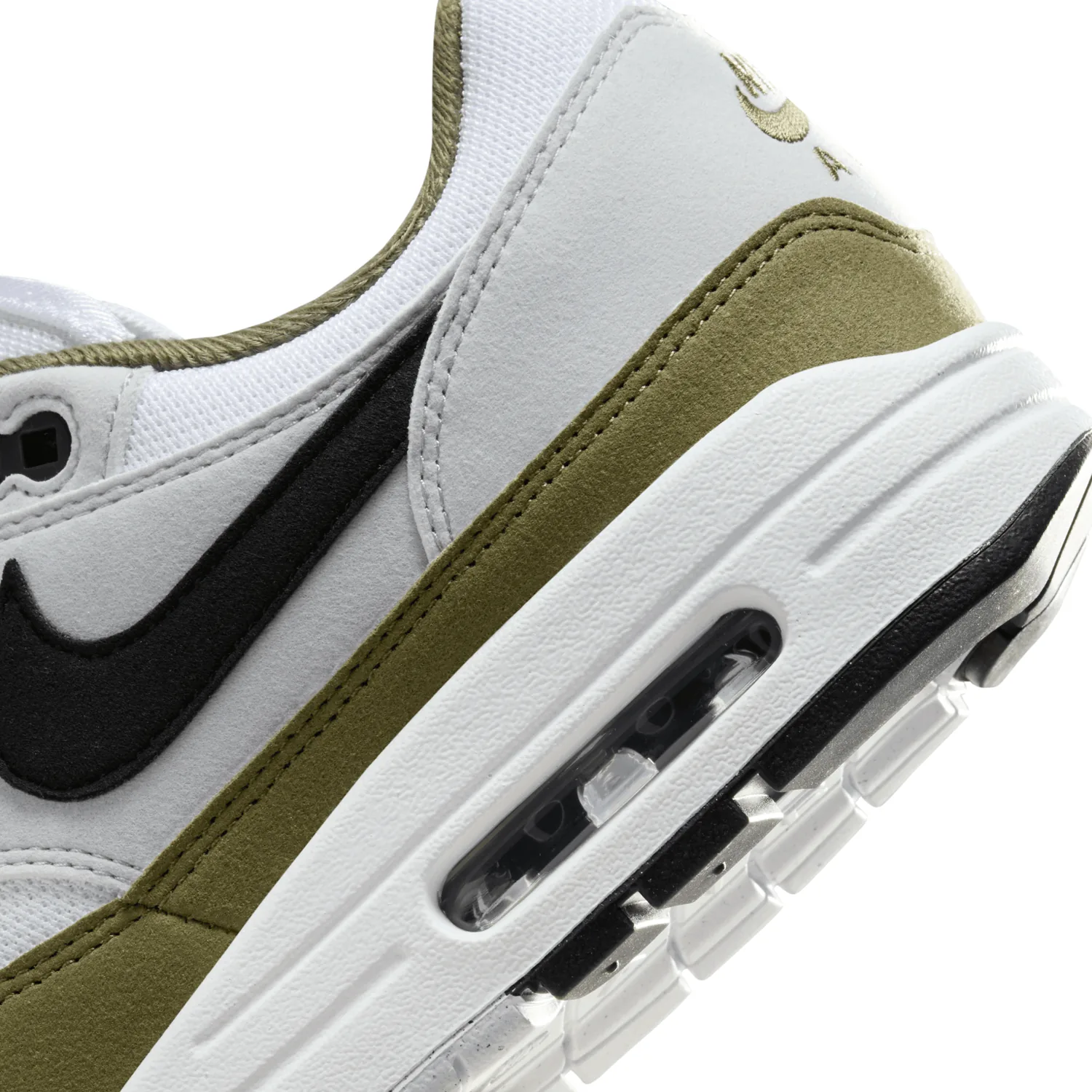 Nike Air Max 1 White Medium Olive image 7