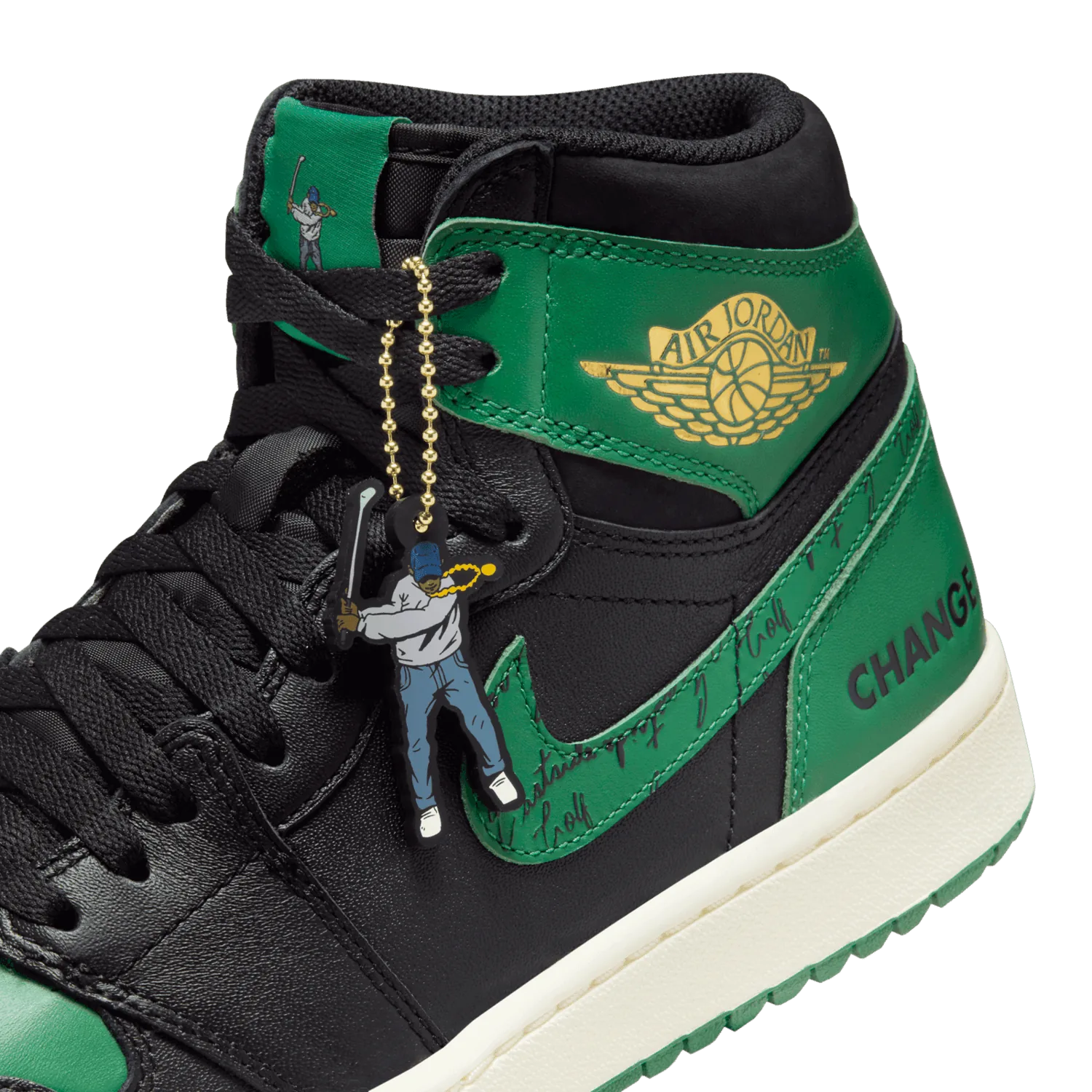 Air Jordan 1 High Eastside Golf 1961 Black Malachite image 13