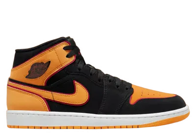 Air Jordan 1 Mid SE Black Vivid Orange Cardinal Red