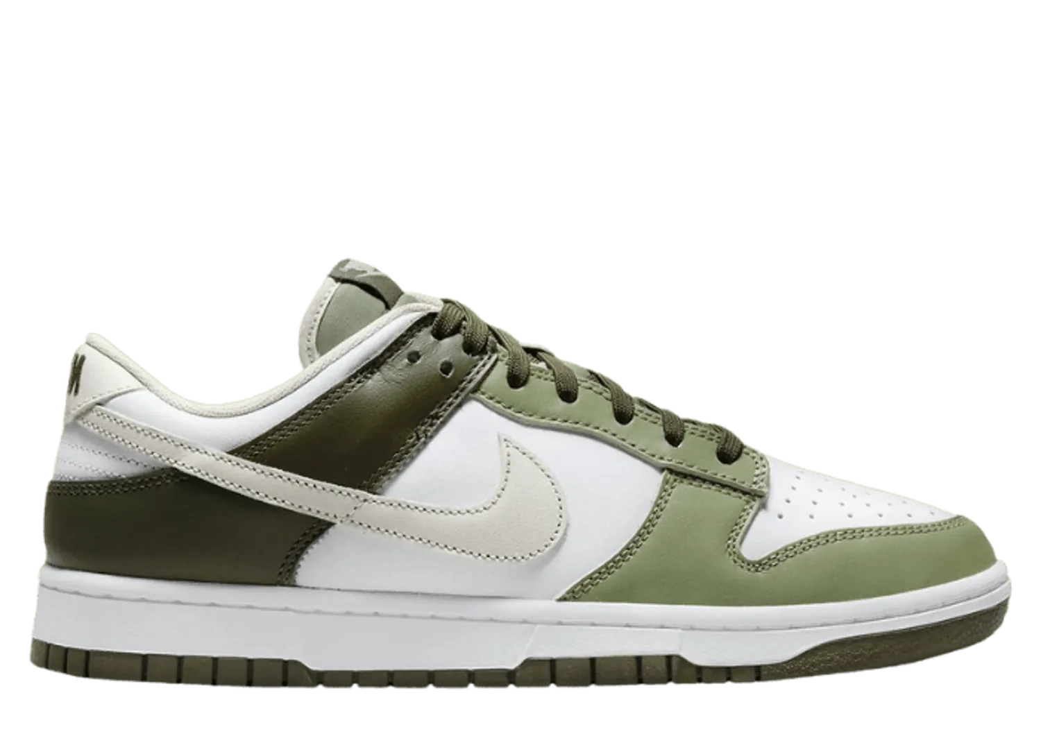 Nike Dunk Low White Oil Green Cargo Khaki
