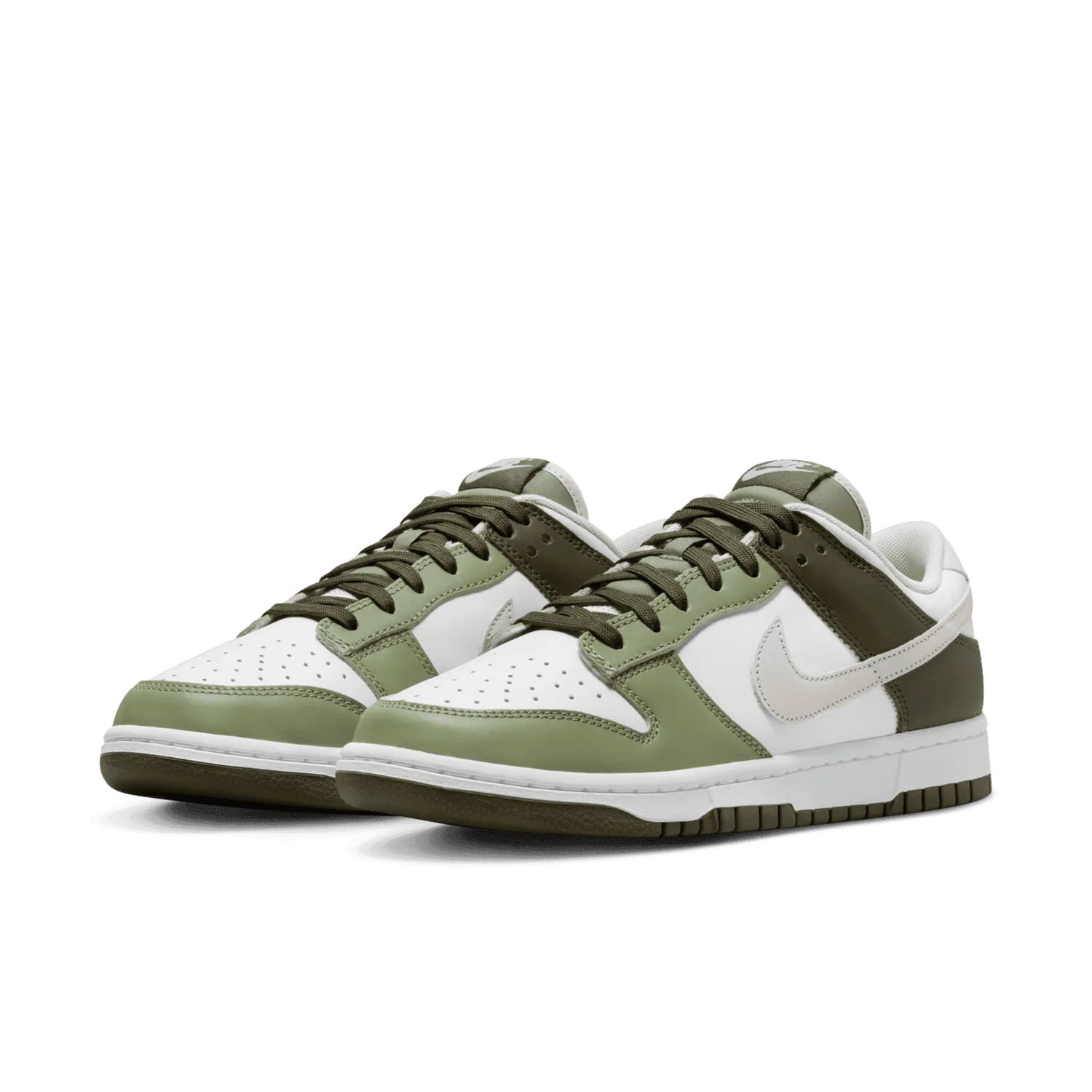 Nike Dunk Low White Oil Green Cargo Khaki image 5