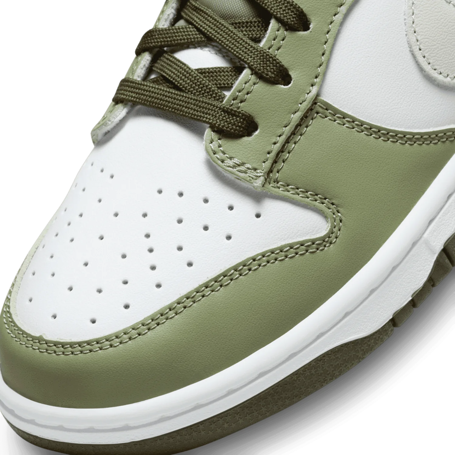 Nike Dunk Low White Oil Green Cargo Khaki image 7