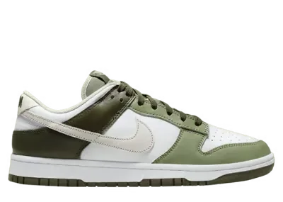 Nike Dunk Low White Oil Green Cargo Khaki