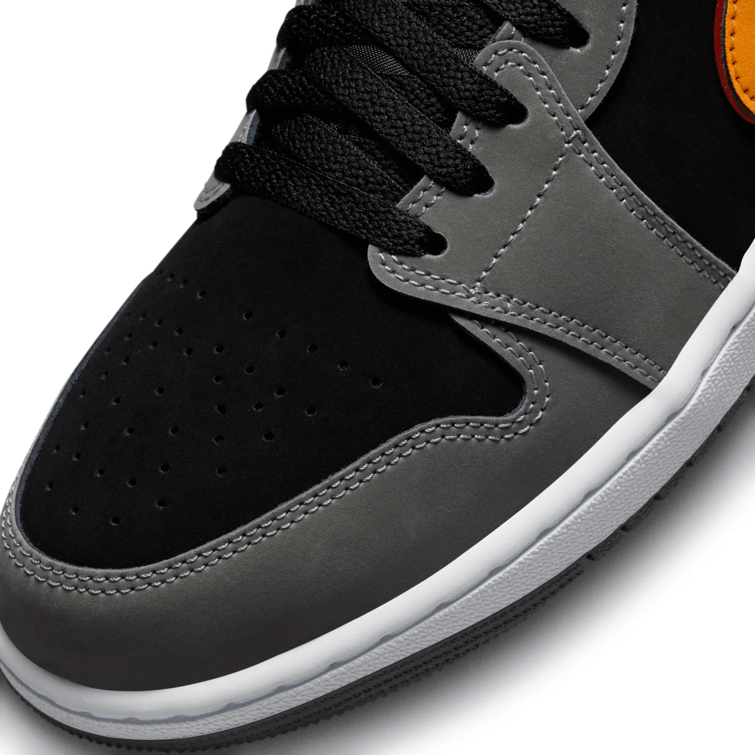 Air Jordan 1 Low SE Light Graphite Vivid Orange Cardinal Red image 2