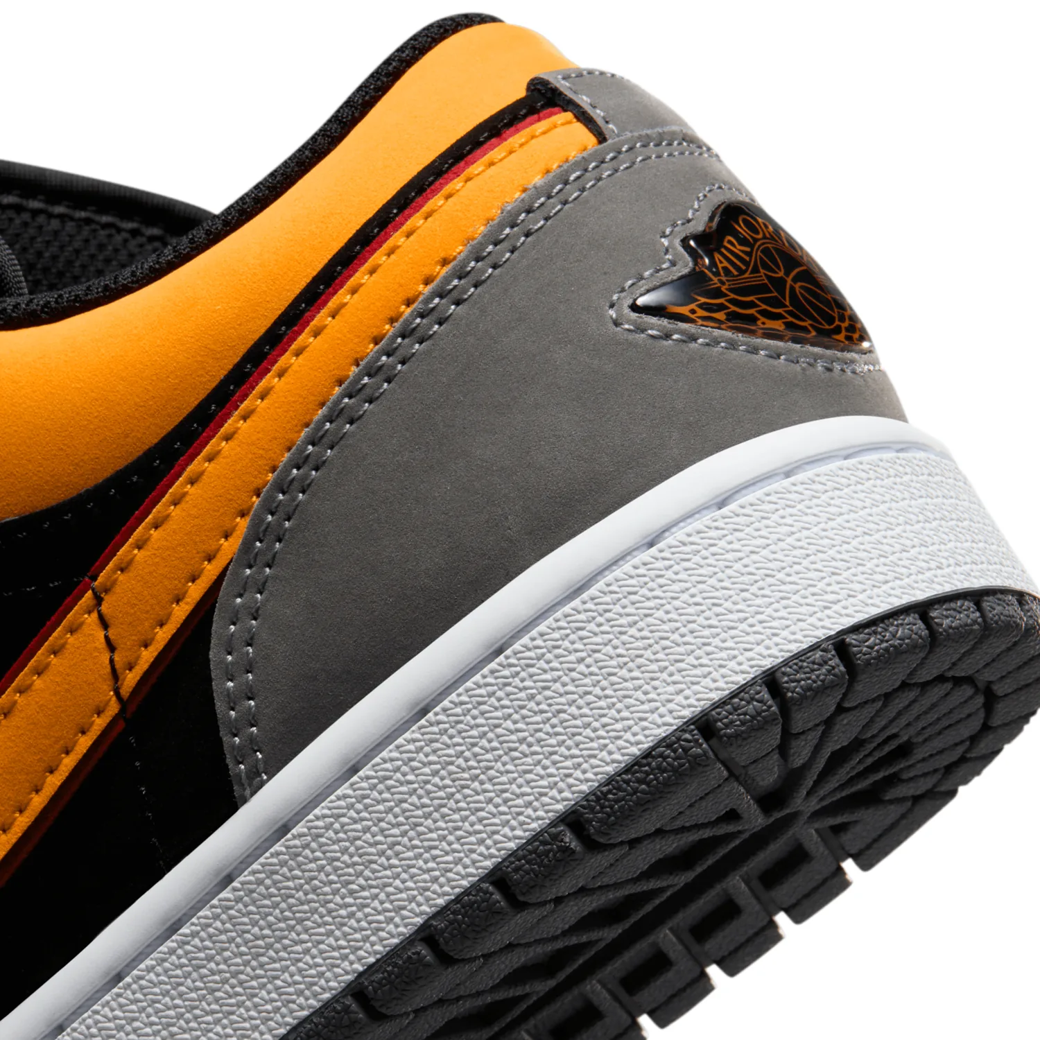 Air Jordan 1 Low SE Light Graphite Vivid Orange Cardinal Red image 3