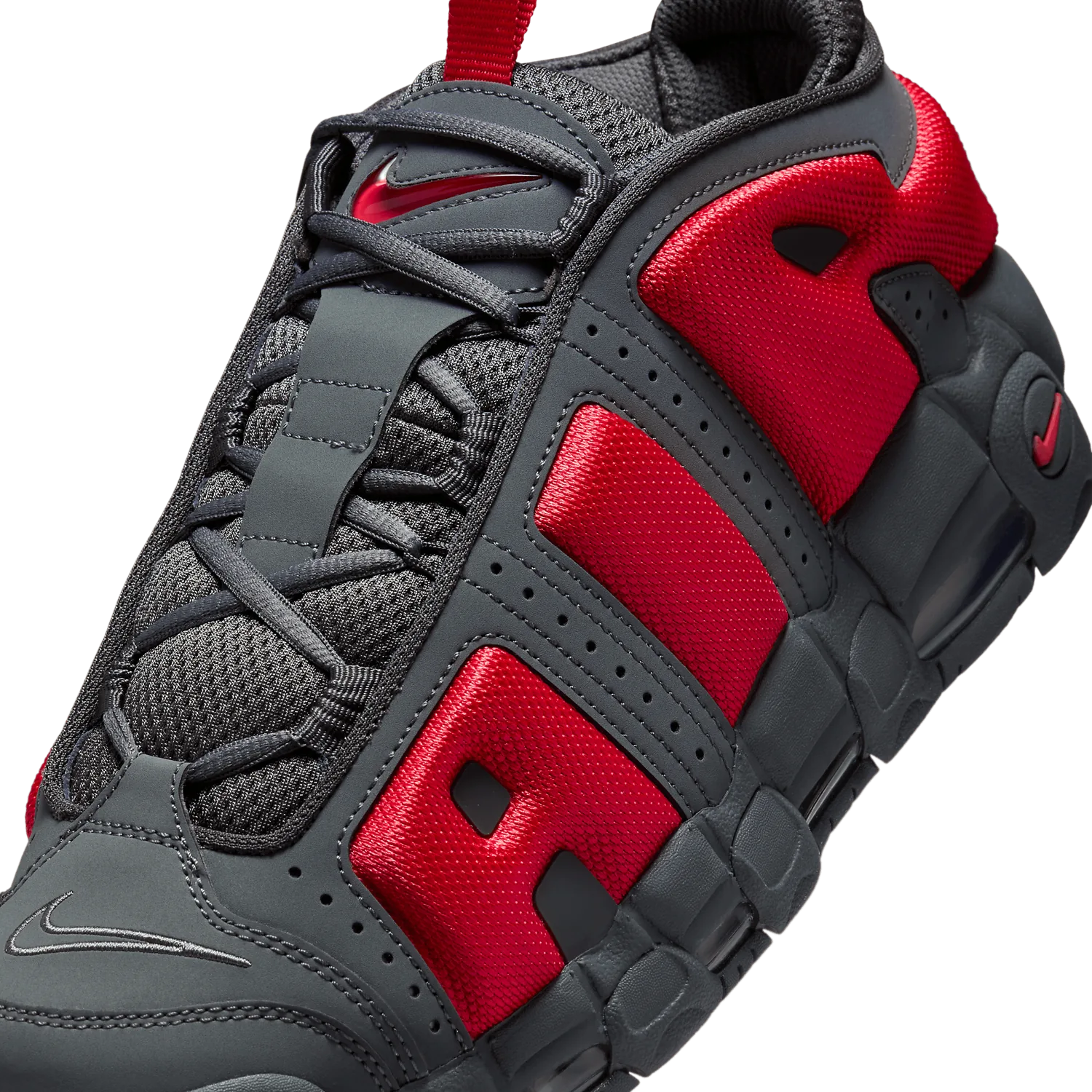 Nike Air More Uptempo Low Dark Grey Light Crimson image 5