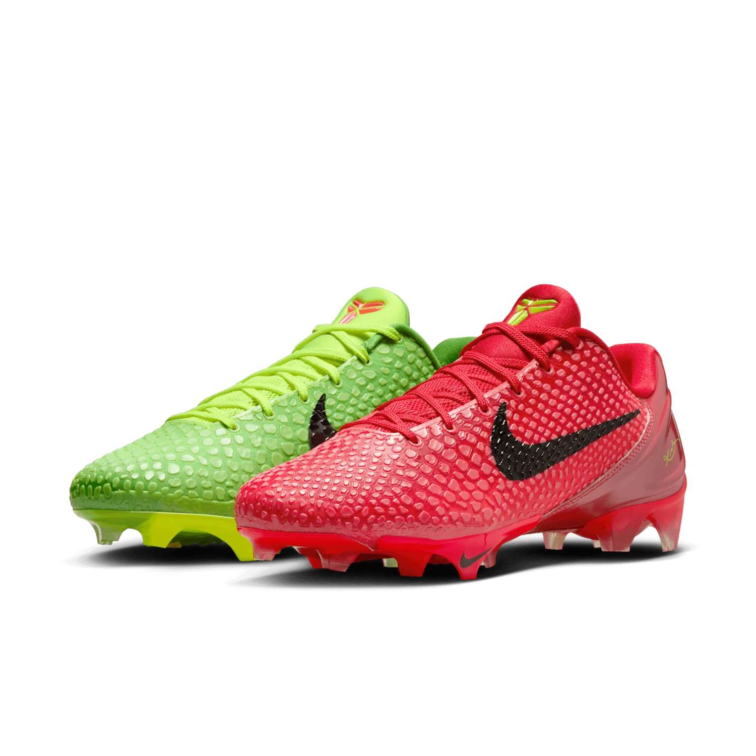 Nike Vapor Edge Kobe 6 SE Mismatch Grinch Cleats image 3