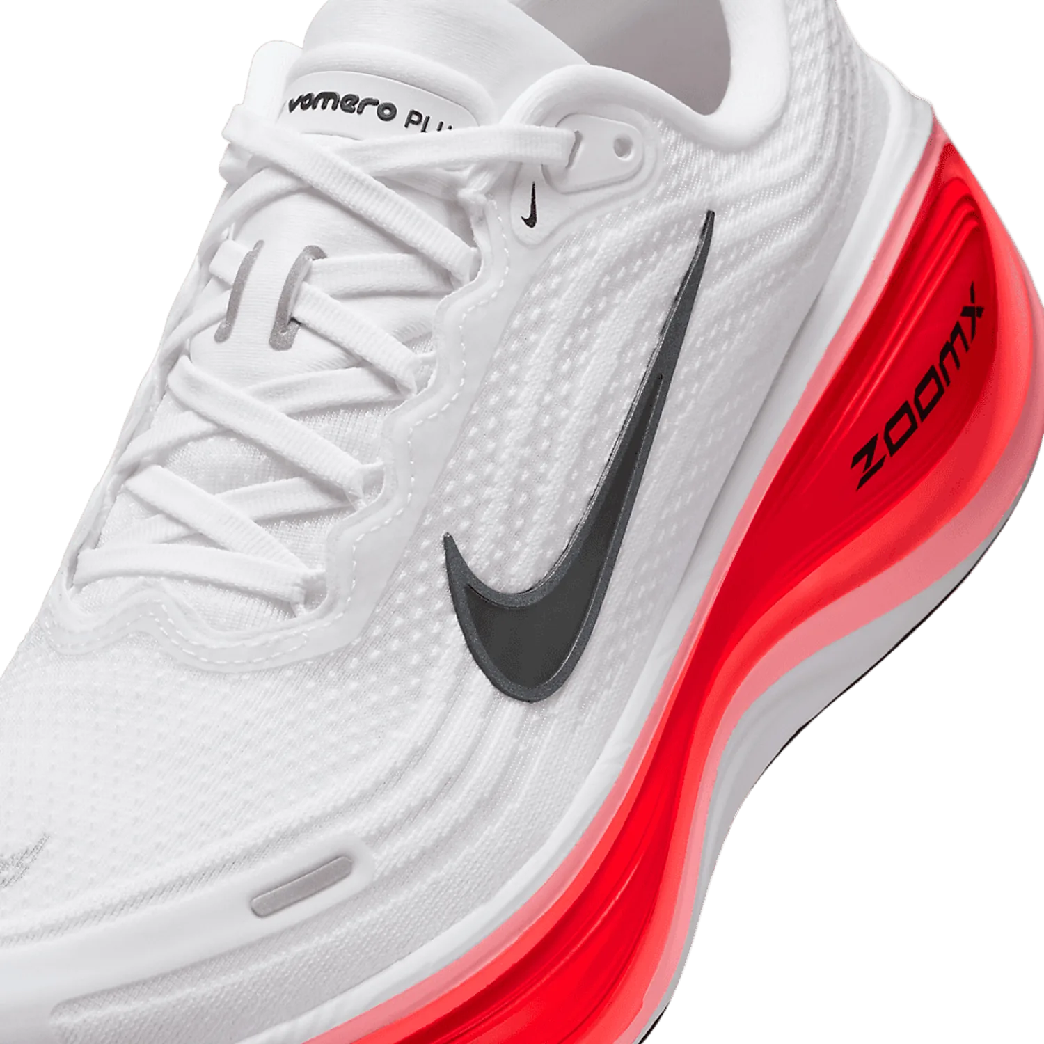 Nike Vomero Plus White Black Bright Crimson image 5