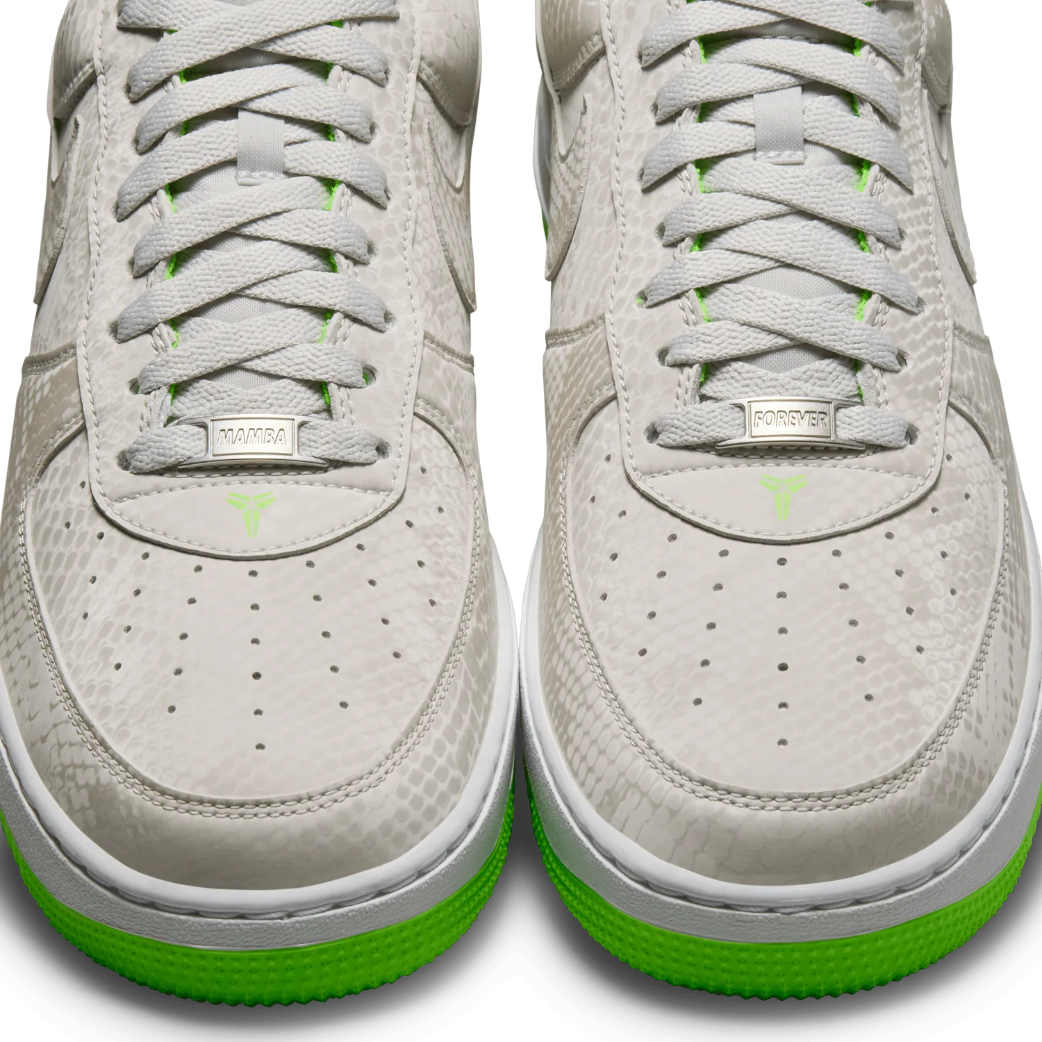 Nike Kobe Air Force 1 Low Vast Grey Electric Green image 2