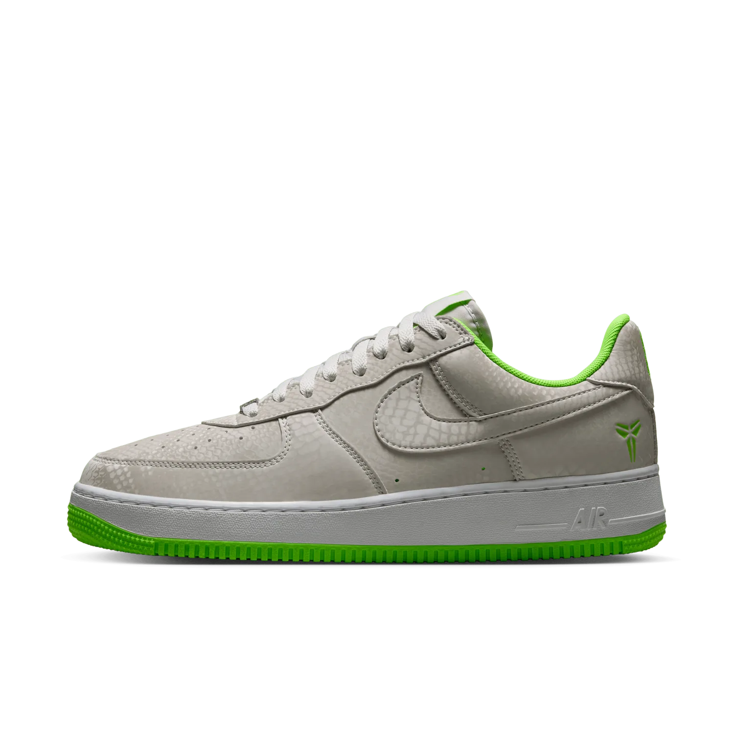 Nike Kobe Air Force 1 Low Vast Grey Electric Green image 4