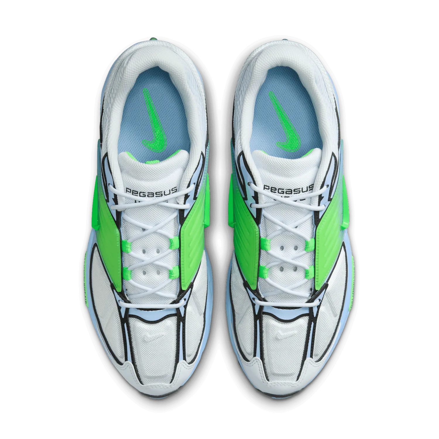 Nike Air Pegasus Wave Football Grey Green Strike image 2