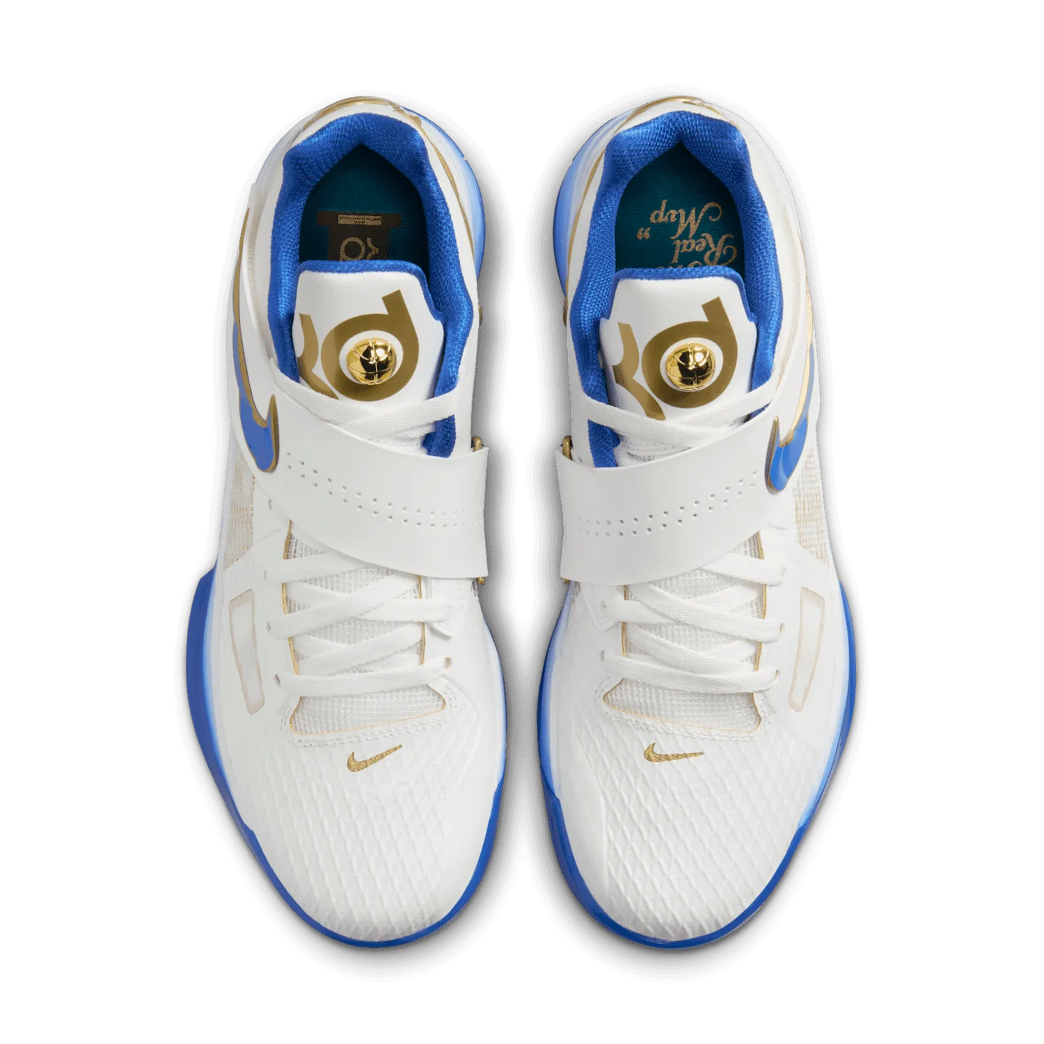 Nike KD 4 White Royal Gold image 6