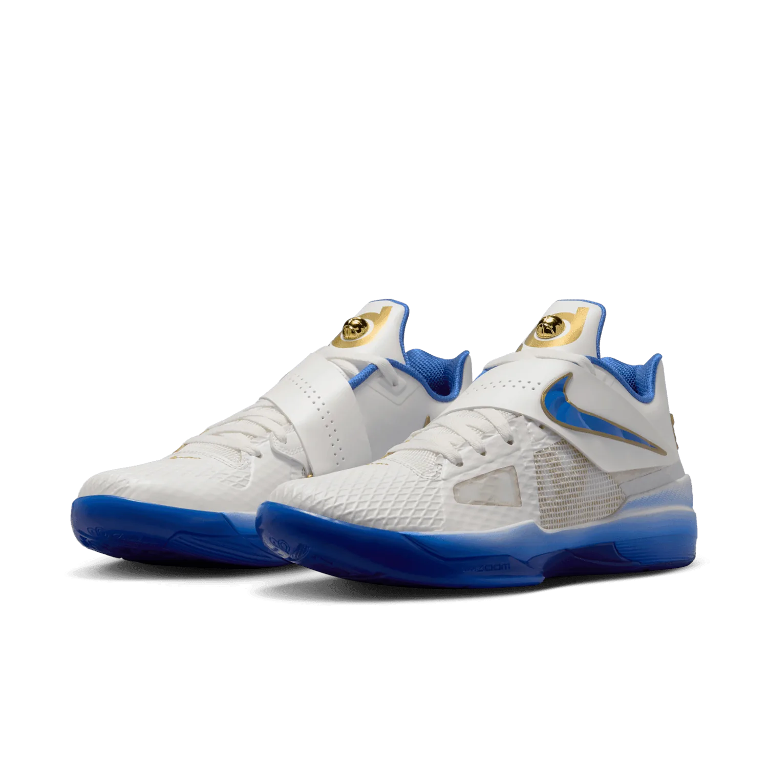Nike KD 4 White Royal Gold image 7
