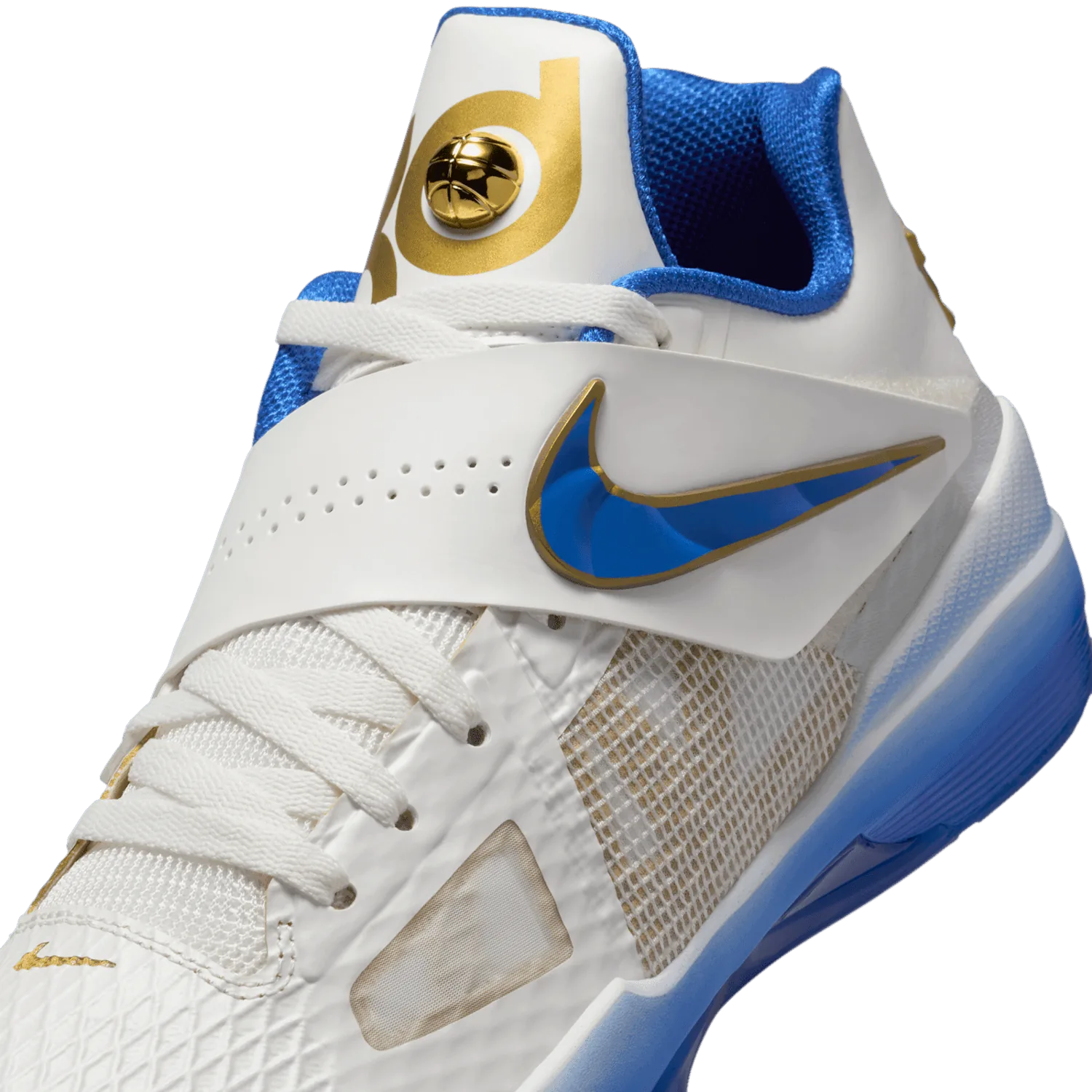 Nike KD 4 White Royal Gold image 9