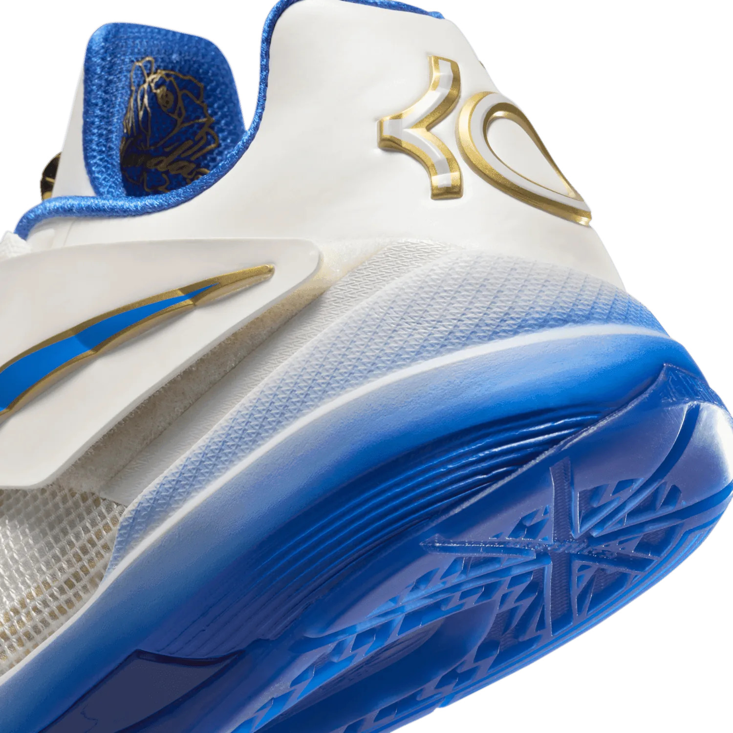 Nike KD 4 White Royal Gold image 10