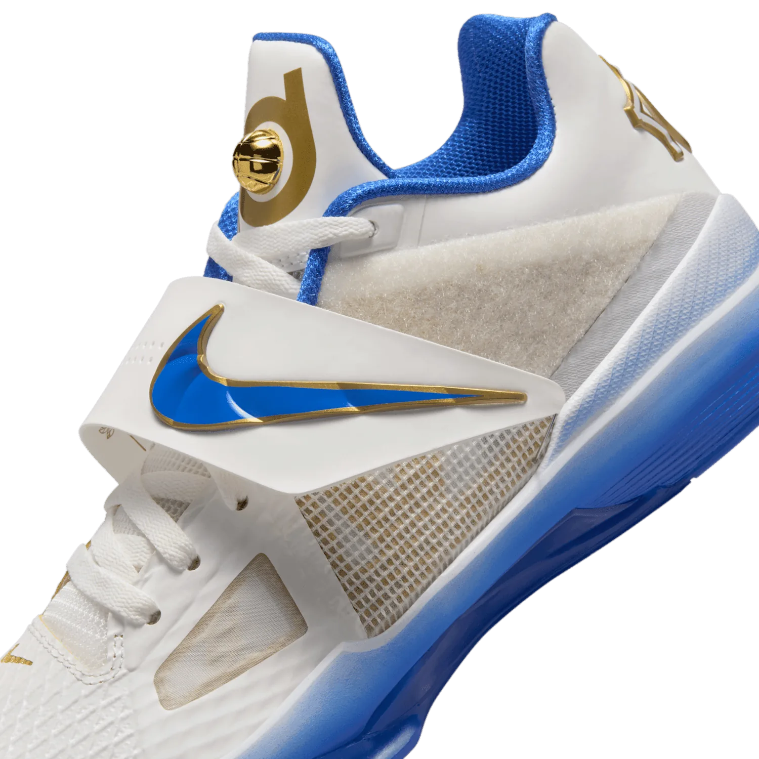 Nike KD 4 White Royal Gold image 12