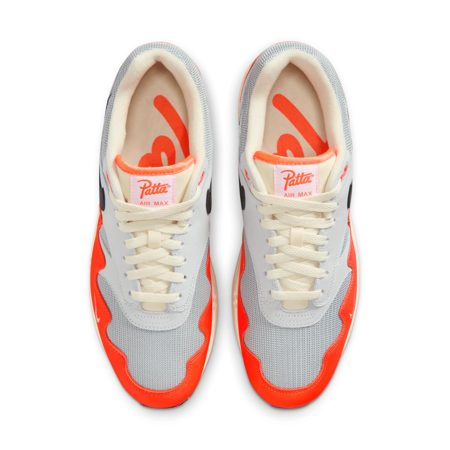Nike Air Max 1 Waves Patta Pure Platinum Hyper Crimson image 2