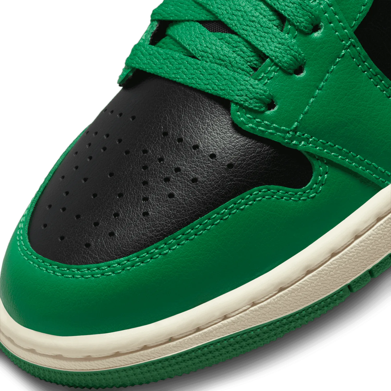Air Jordan 1 Mid Black Lucky Green Aquatone (W) image 6