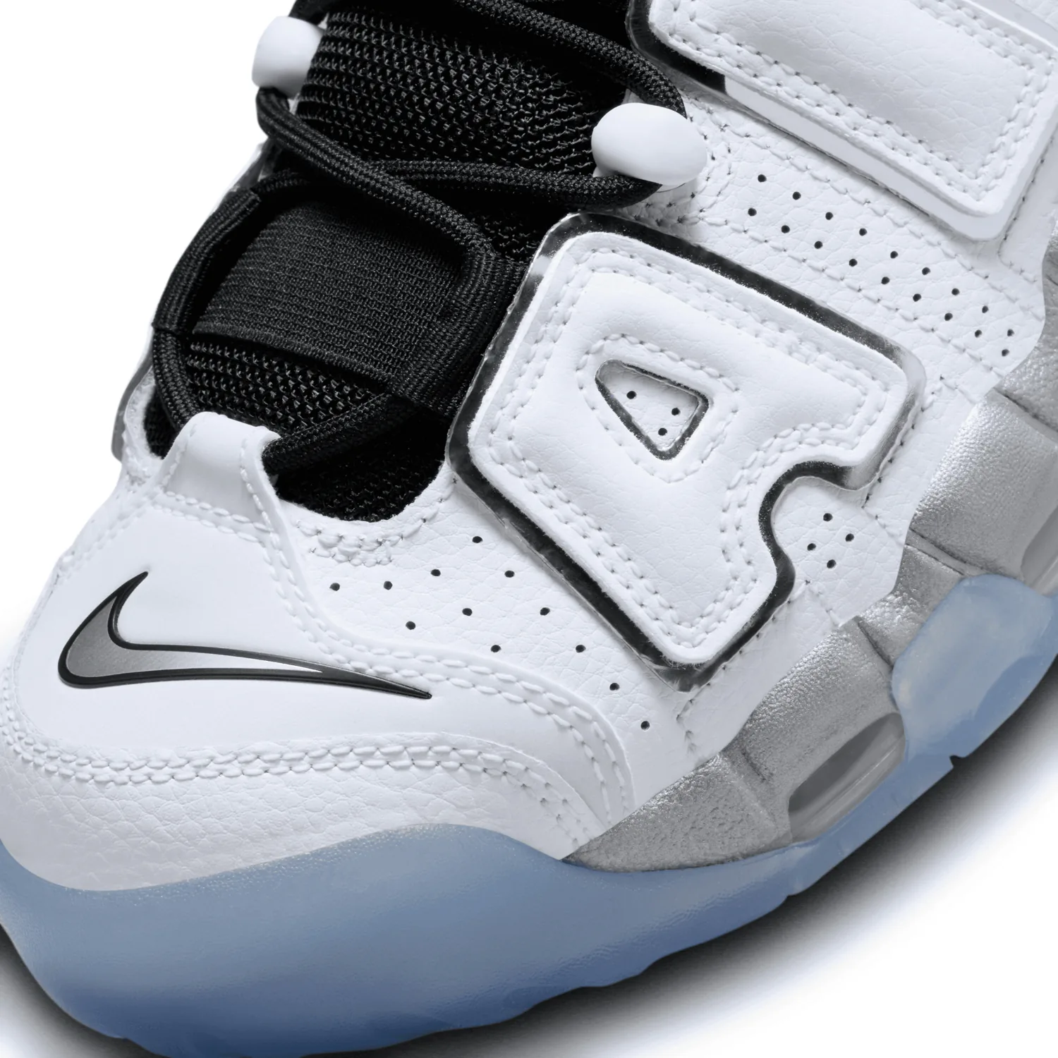 Nike Air More Uptempo White Metallic Silver Clear (W) image 8