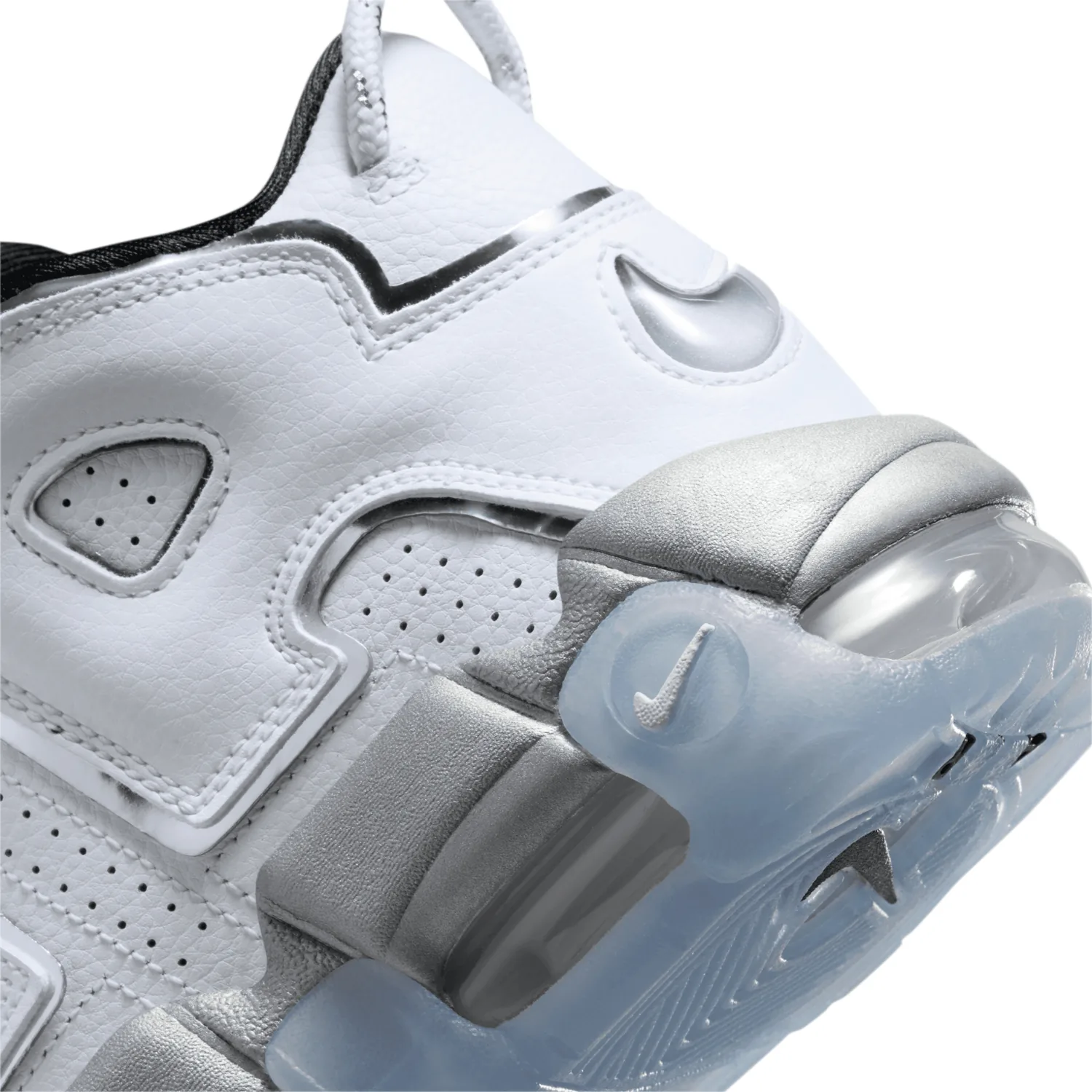 Nike Air More Uptempo White Metallic Silver Clear (W) image 9