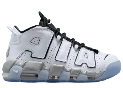 Nike Air More Uptempo White Metallic Silver Clear (W)