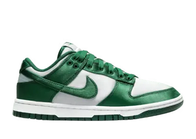 Nike Dunk Low Satin White Team Green (W)