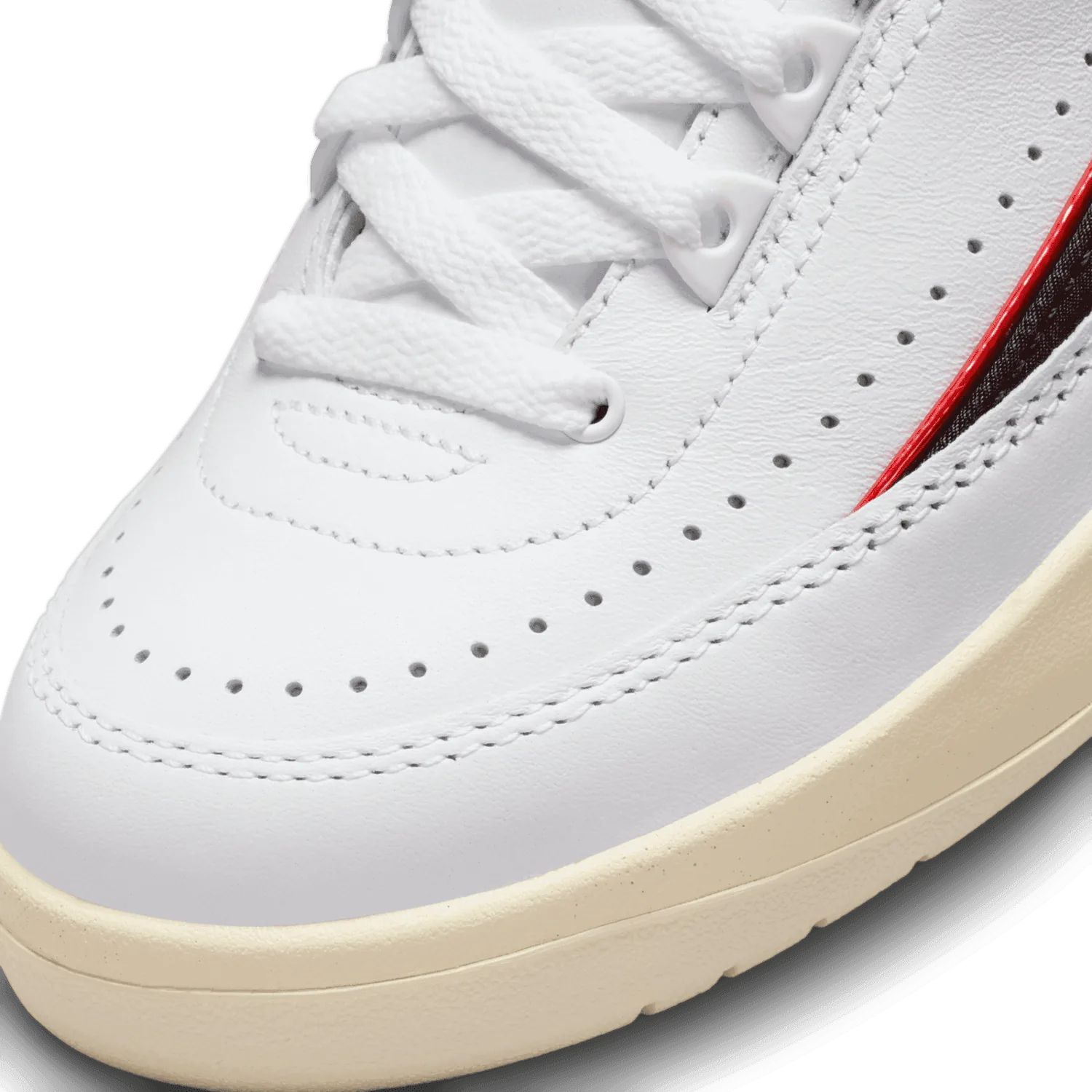 Air Jordan 2 Low Retro White University Red Black (W) image 5