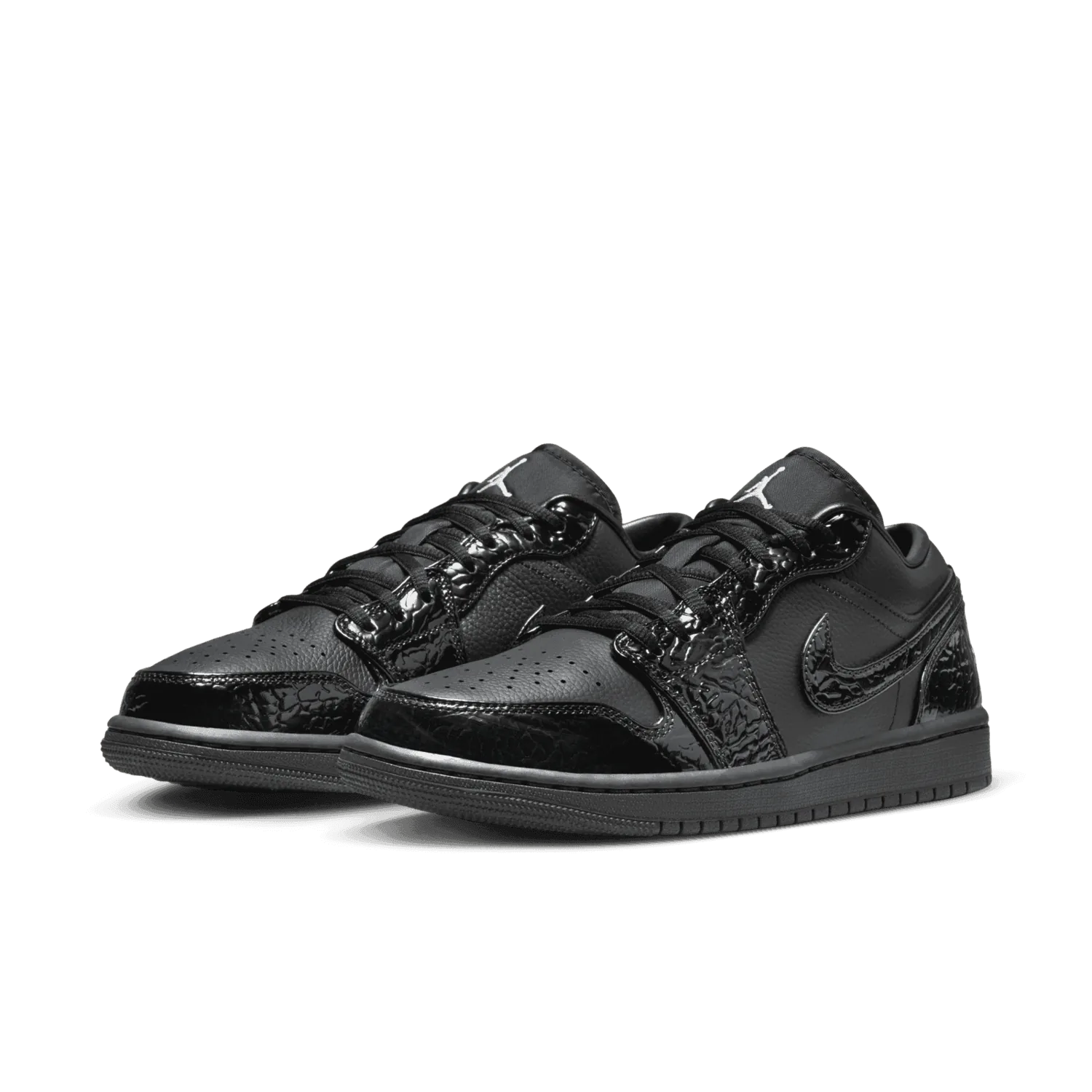 Air Jordan 1 Low SE Patent Elephant Black (W) image 4